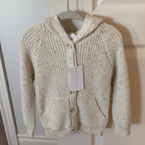 *SOLD NWT Jamie Kay bear cardigan in Pistachio Fleck size 2YRS - Picture 3 of 3